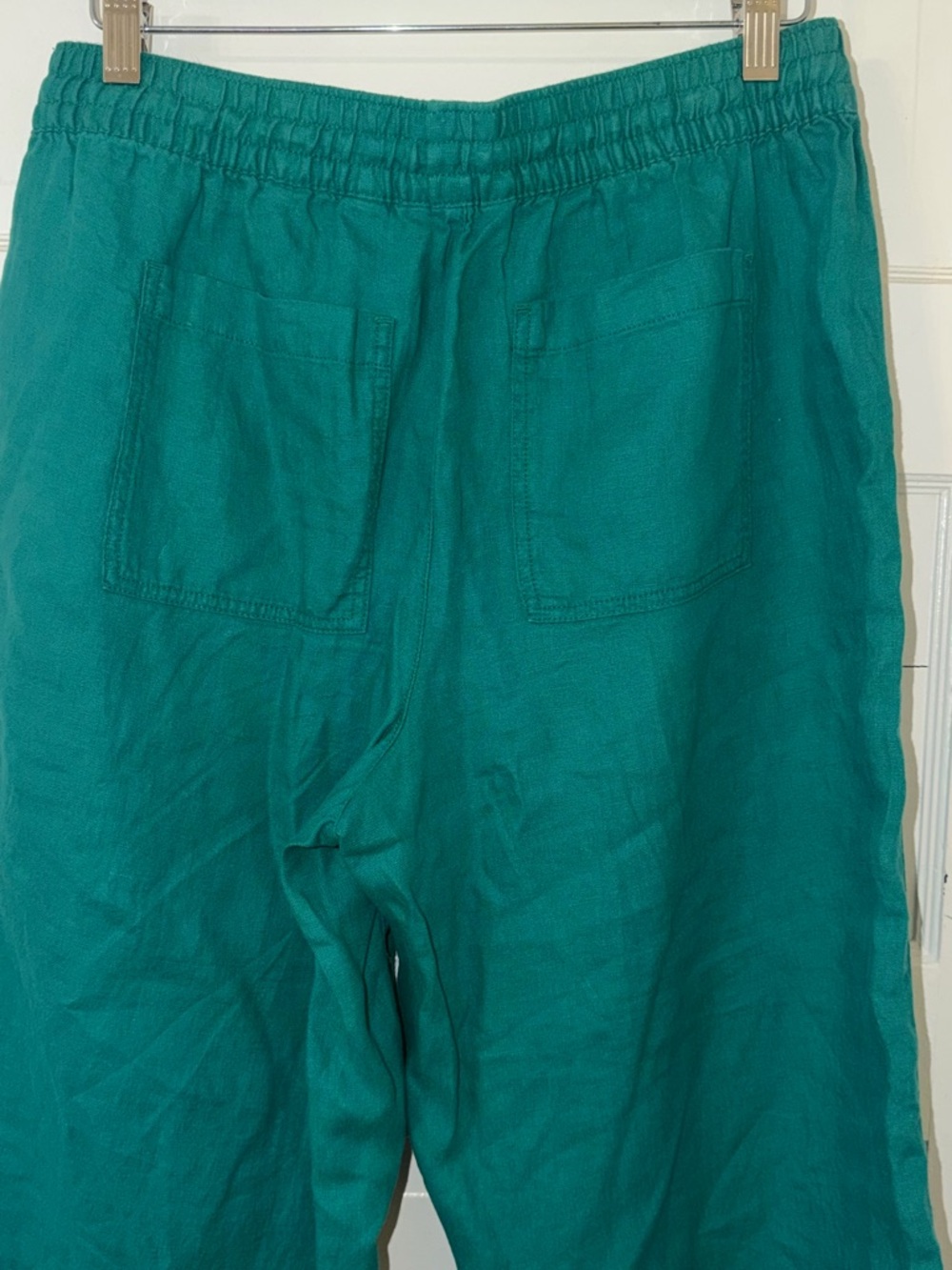 Lands' End Teal Green Elastic Waist Capris